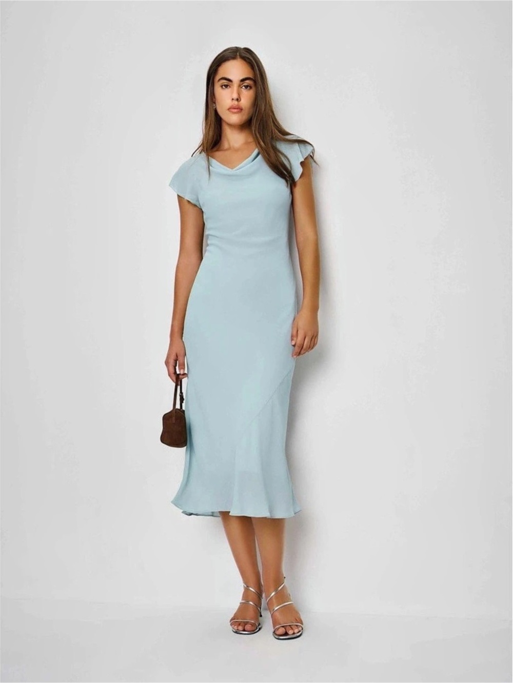Reformation Crosby Dress Midi Dress in Green Size XS